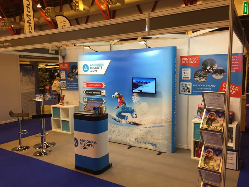 Andorra Resorts' stand at the London ski show