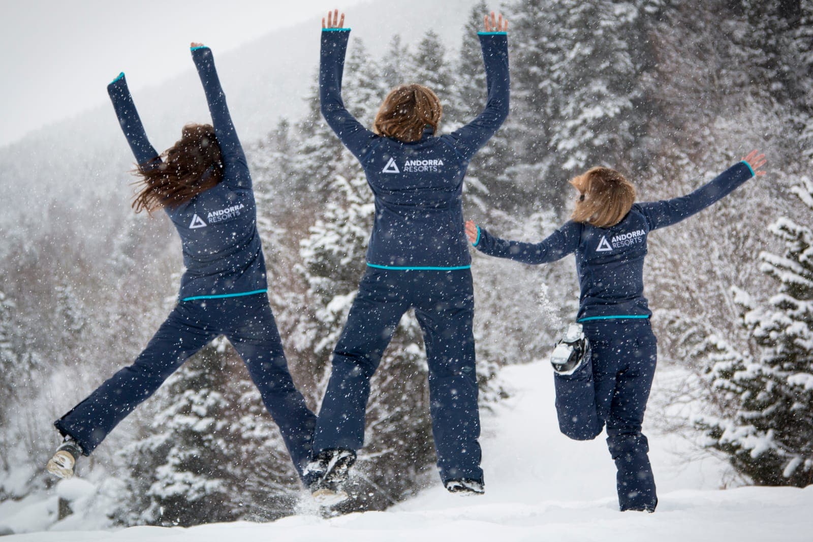 The Andorra Resorts team on the slopes