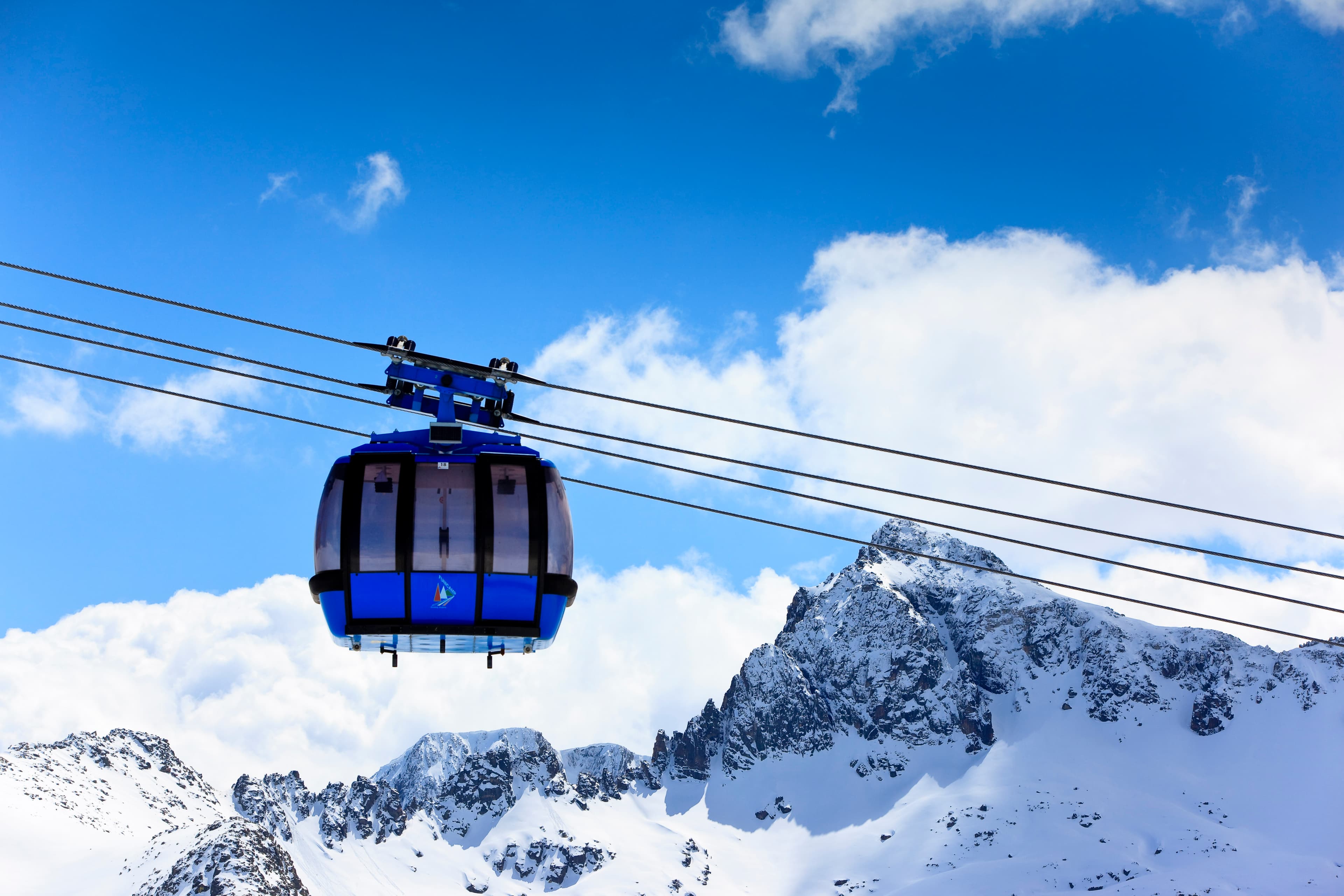 The Funicamp gondola above Encamp