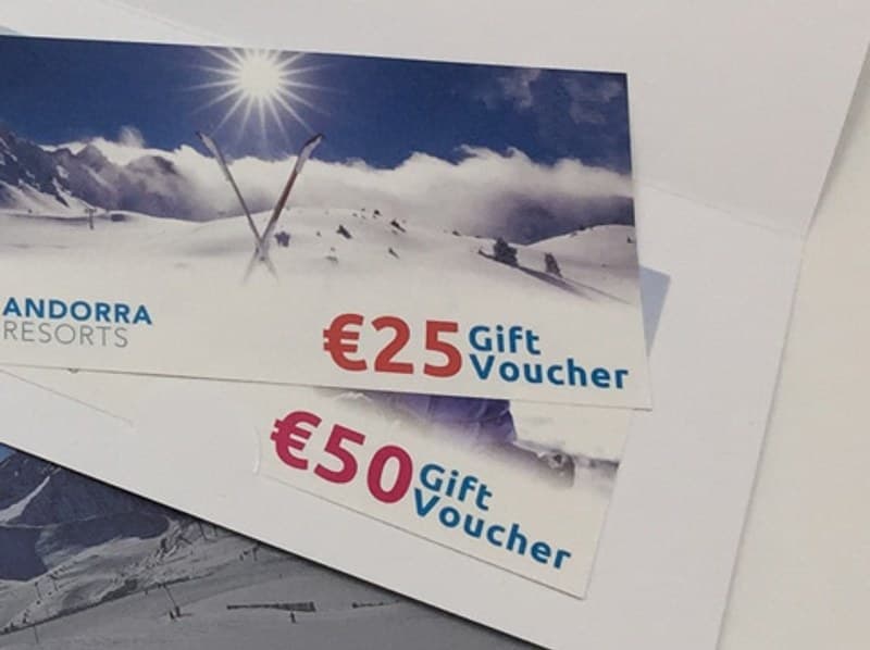 Andorra Resorts €25 and €50 gift vouchers
