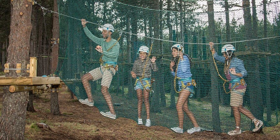 Treetop ropes at the Pal mountain park