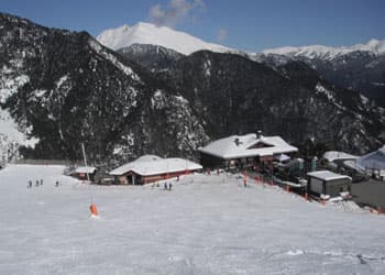 The bottom of Arinsal ski area