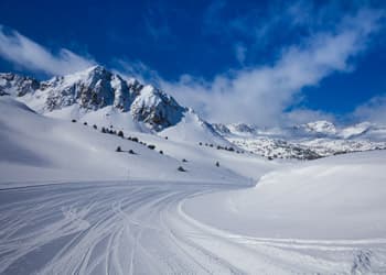 Snowy mountains in Soldeu