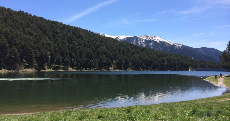 Blue sky, beautiful lake in Andorra
