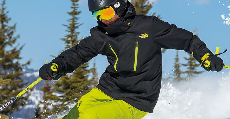 Skier in the latest gear