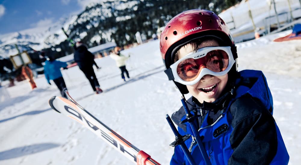 Child with skis