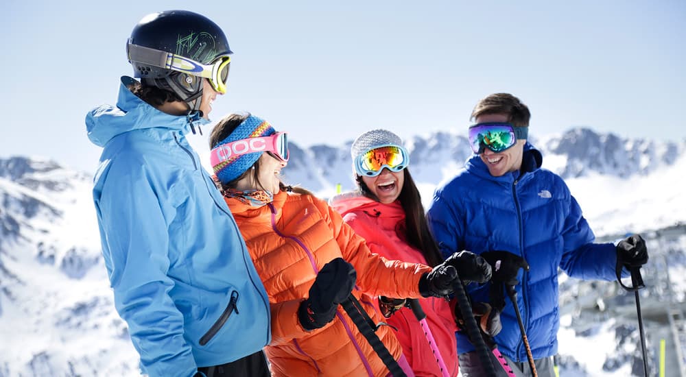 Skier friends