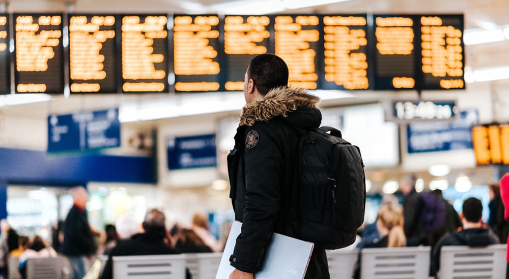 Man in airport