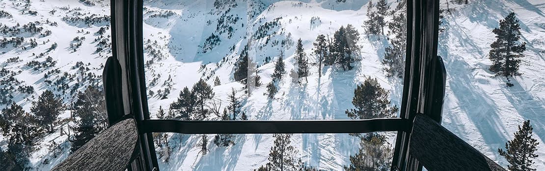 View from a gondola at Ordino-Arcalis