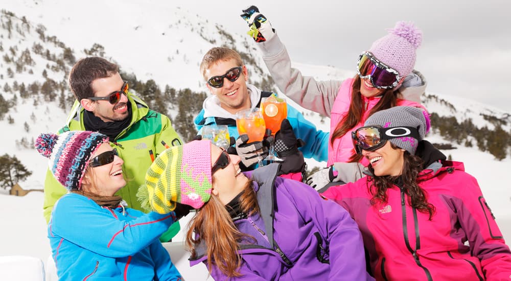 Group of friends on mountain