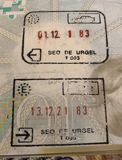 Passport Stamps La Seu