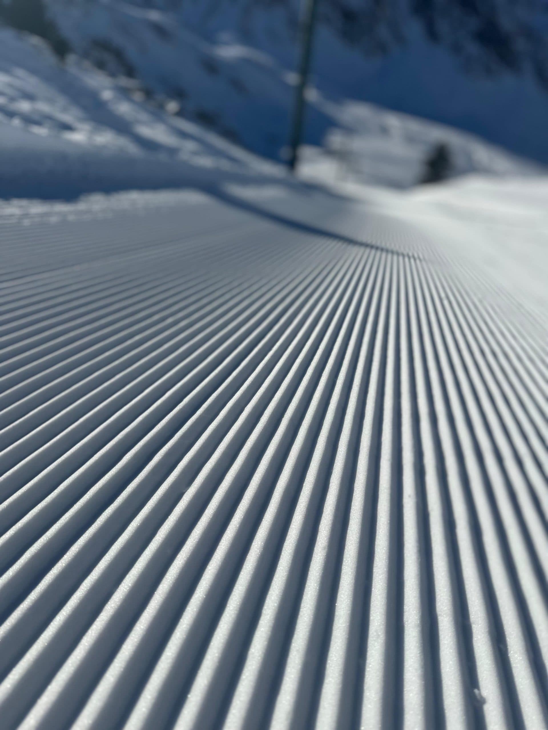 Groomed piste