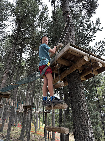 Level 2 high ropes course in Pal Mountain Park.