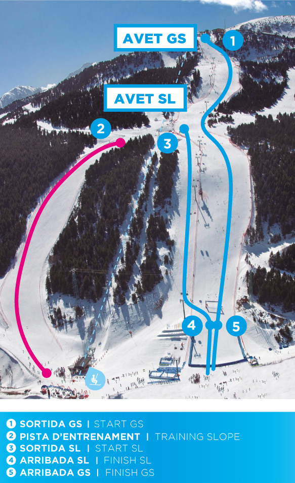 Map of Avet slope in Soldeu